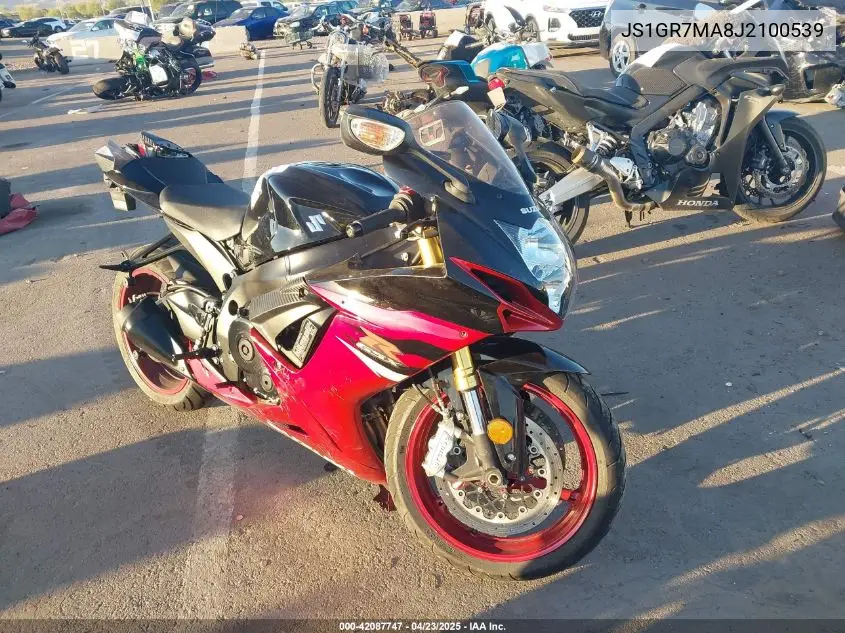 2018 Suzuki Gsx-R750 VIN: JS1GR7MA8J2100539 Lot: 42087747