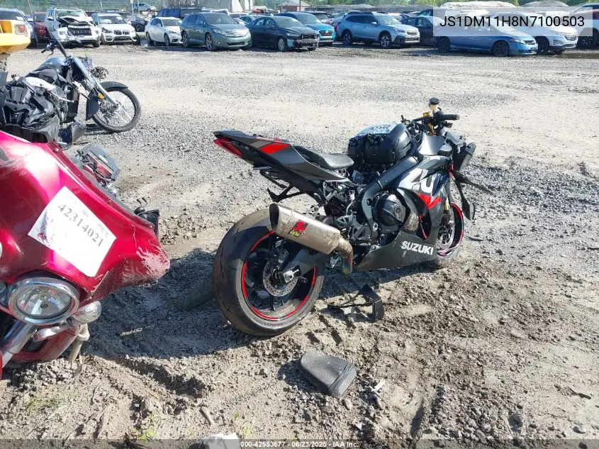 2022 Suzuki Gsx-R1000 R VIN: JS1DM11H8N7100503 Lot: 42553677