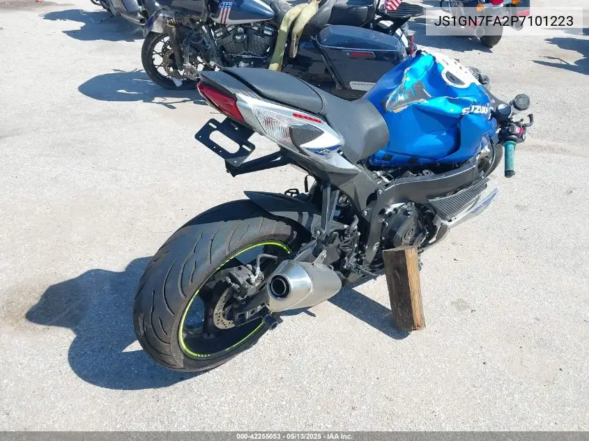 2023 Suzuki Gsx-R600 VIN: JS1GN7FA2P7101223 Lot: 42255053