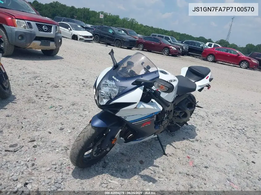 2023 Suzuki Gsx-R600 VIN: JS1GN7FA7P7100570 Lot: 42594278