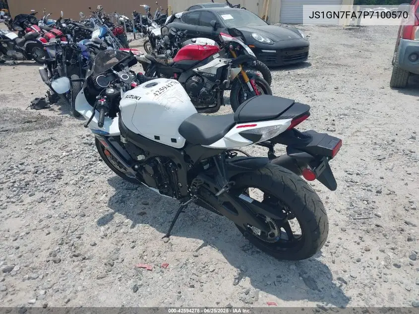 2023 Suzuki Gsx-R600 VIN: JS1GN7FA7P7100570 Lot: 42594278