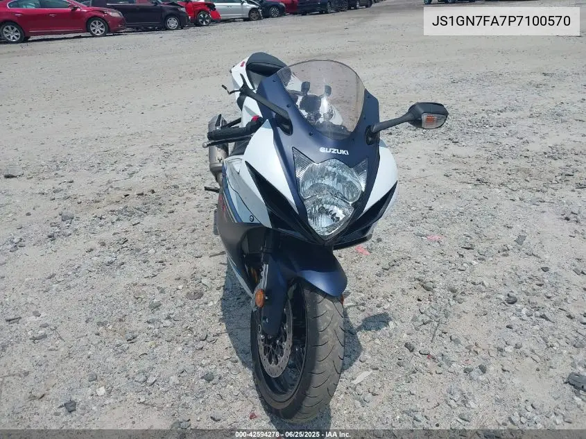 2023 Suzuki Gsx-R600 VIN: JS1GN7FA7P7100570 Lot: 42594278