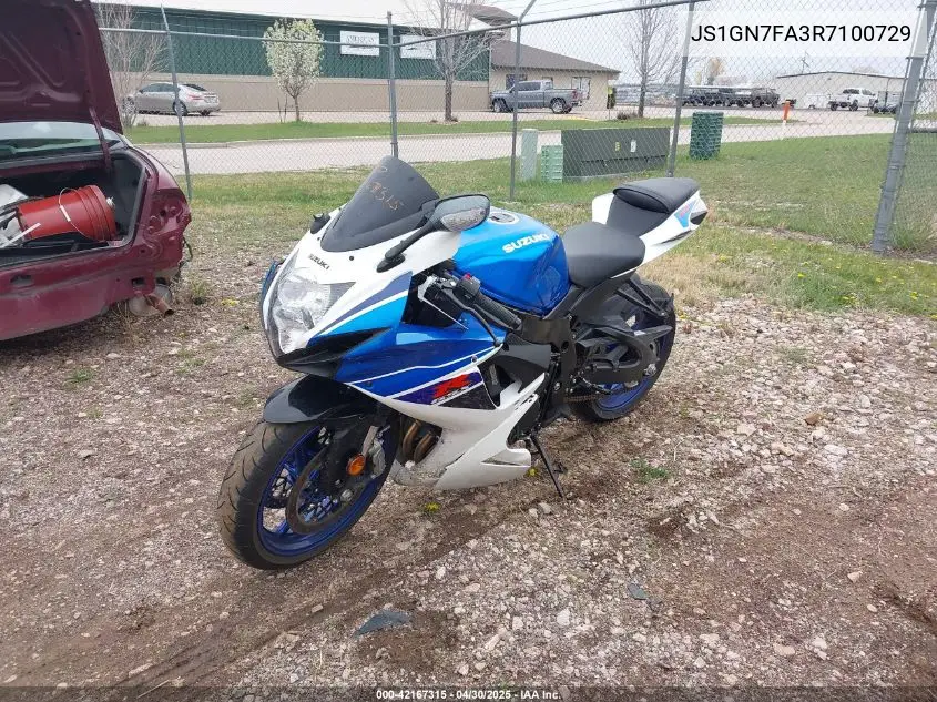 2024 Suzuki Gsx-R600 VIN: JS1GN7FA3R7100729 Lot: 42167315