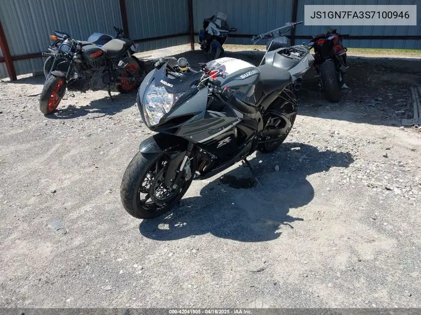 2025 Suzuki Gsx-R600 VIN: JS1GN7FA3S7100946 Lot: 42041905