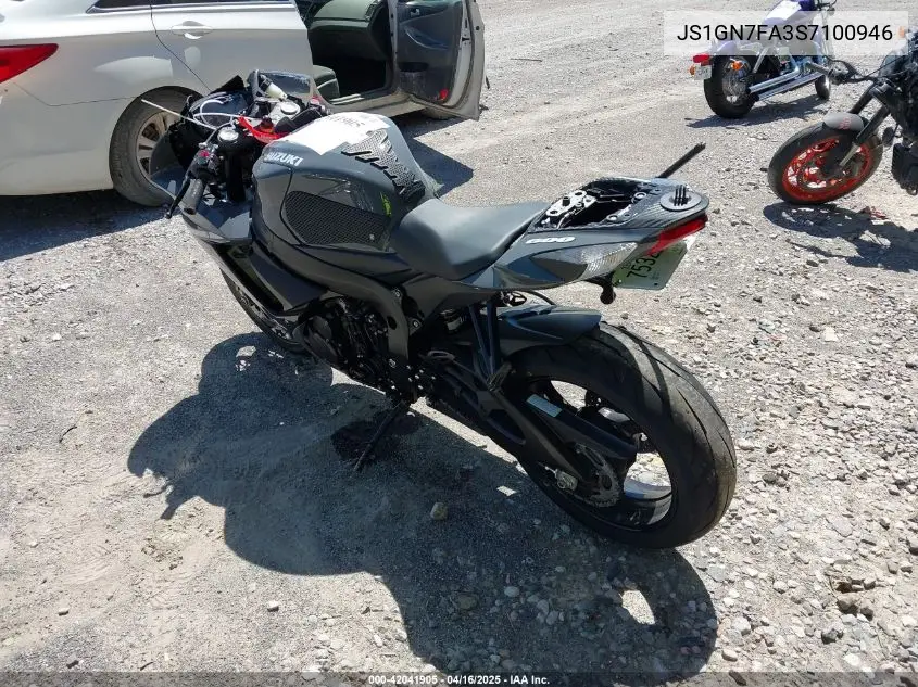 2025 Suzuki Gsx-R600 VIN: JS1GN7FA3S7100946 Lot: 42041905