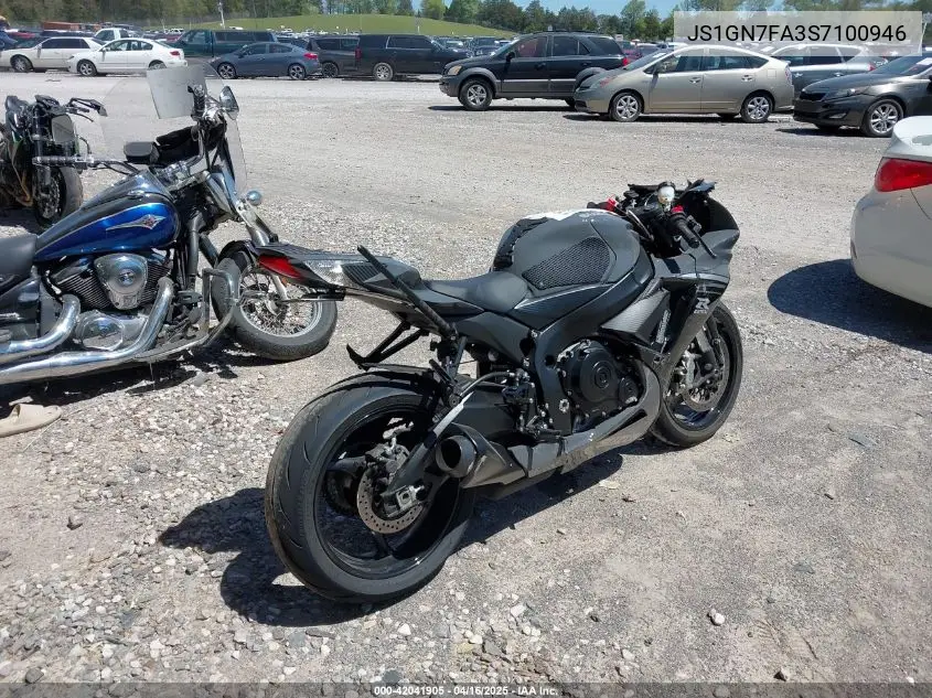 2025 Suzuki Gsx-R600 VIN: JS1GN7FA3S7100946 Lot: 42041905