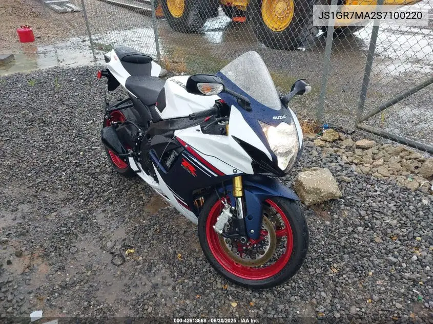 2025 Suzuki Gsx-R750 VIN: JS1GR7MA2S7100220 Lot: 42618668