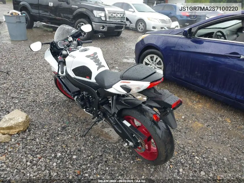 2025 Suzuki Gsx-R750 VIN: JS1GR7MA2S7100220 Lot: 42618668
