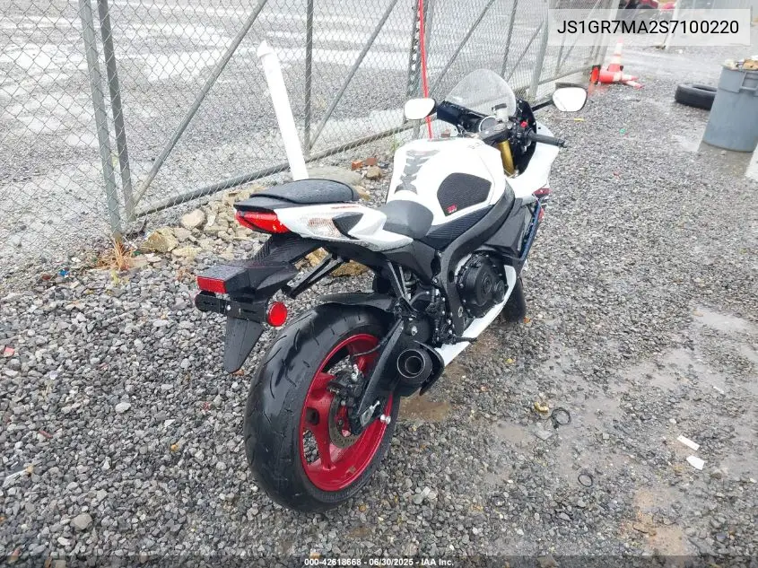2025 Suzuki Gsx-R750 VIN: JS1GR7MA2S7100220 Lot: 42618668