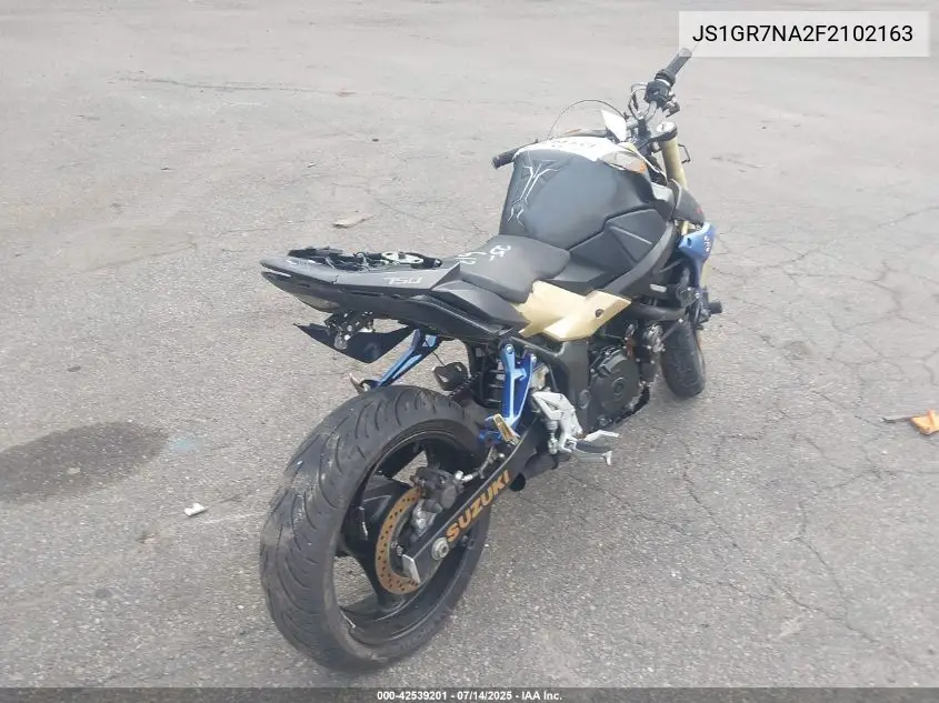 2015 Suzuki Gsx-S750 VIN: JS1GR7NA2F2102163 Lot: 42539201