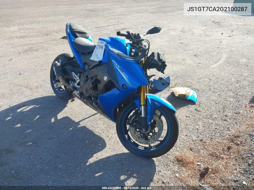 2016 Suzuki Gsx-S1000F VIN: JS1GT7CA2G2100287 Lot: 42227898
