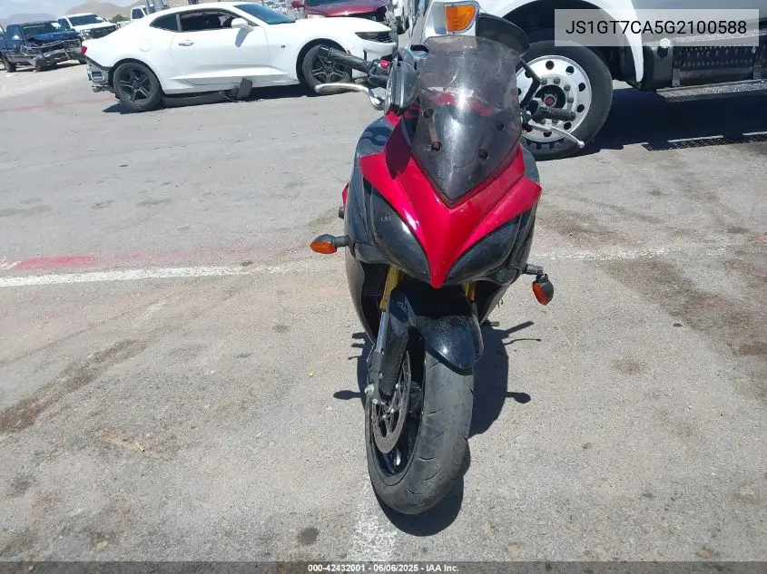 2016 Suzuki Gsx-S1000F VIN: JS1GT7CA5G2100588 Lot: 42432001