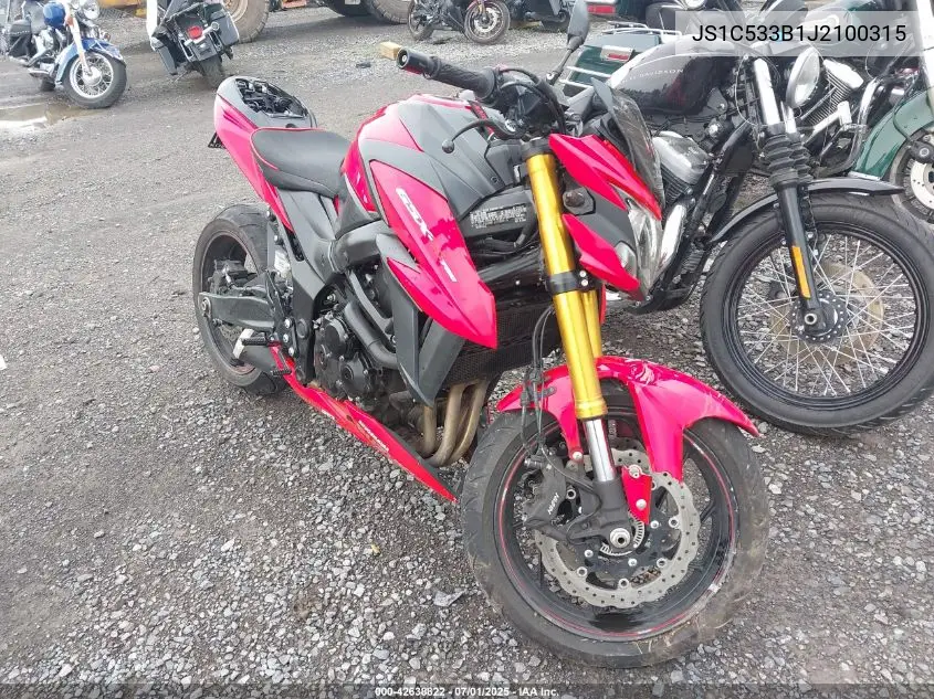 2018 Suzuki Gsx-S750 M/Z VIN: JS1C533B1J2100315 Lot: 42638822