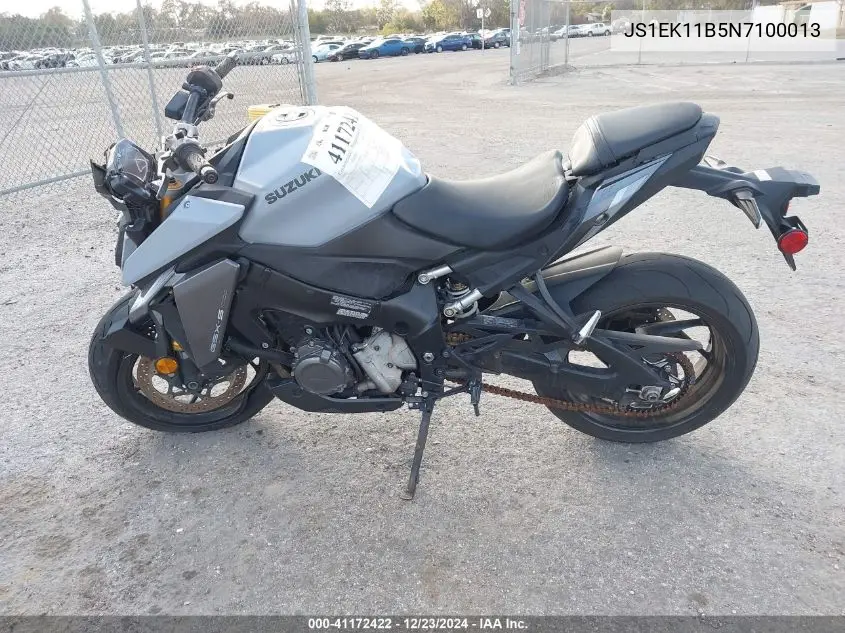 2022 Suzuki Gsx-S1000 A VIN: JS1EK11B5N7100013 Lot: 41172422