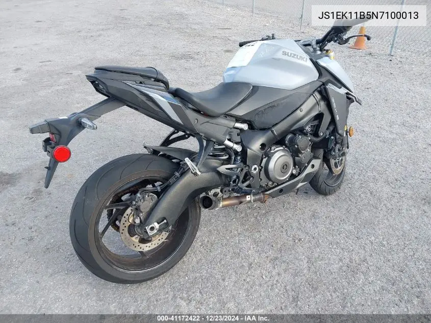 2022 Suzuki Gsx-S1000 A VIN: JS1EK11B5N7100013 Lot: 41172422