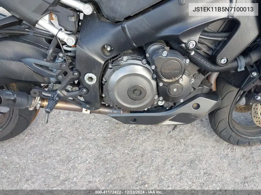 2022 Suzuki Gsx-S1000 A VIN: JS1EK11B5N7100013 Lot: 41172422