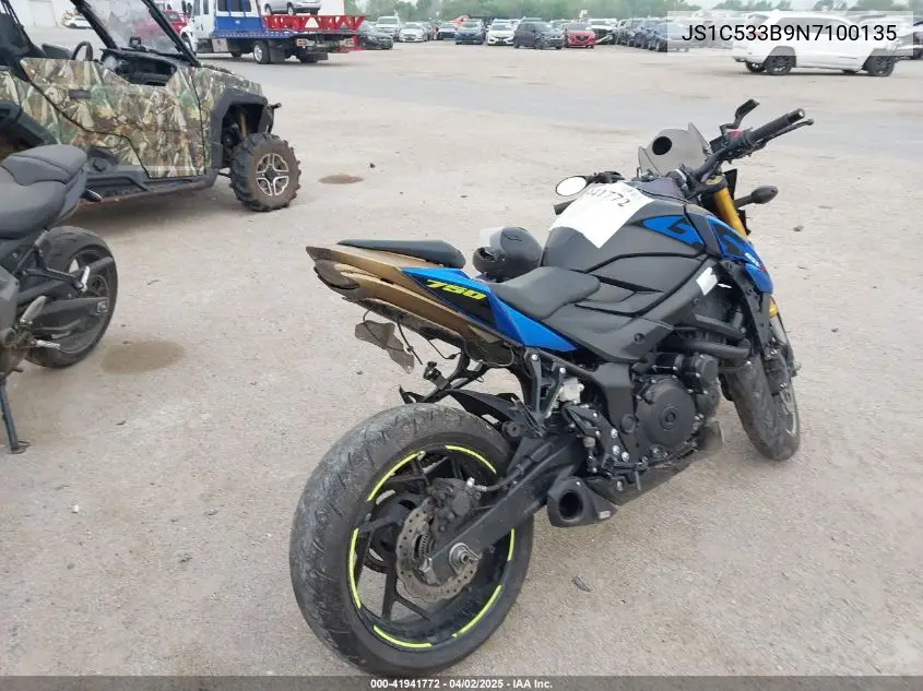 2022 Suzuki Gsx-S750 M/Z VIN: JS1C533B9N7100135 Lot: 41941772