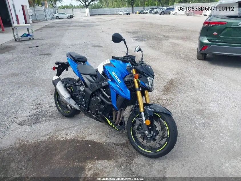 2022 Suzuki Gsx-S750 M/Z VIN: JS1C533D6N7100112 Lot: 42450576