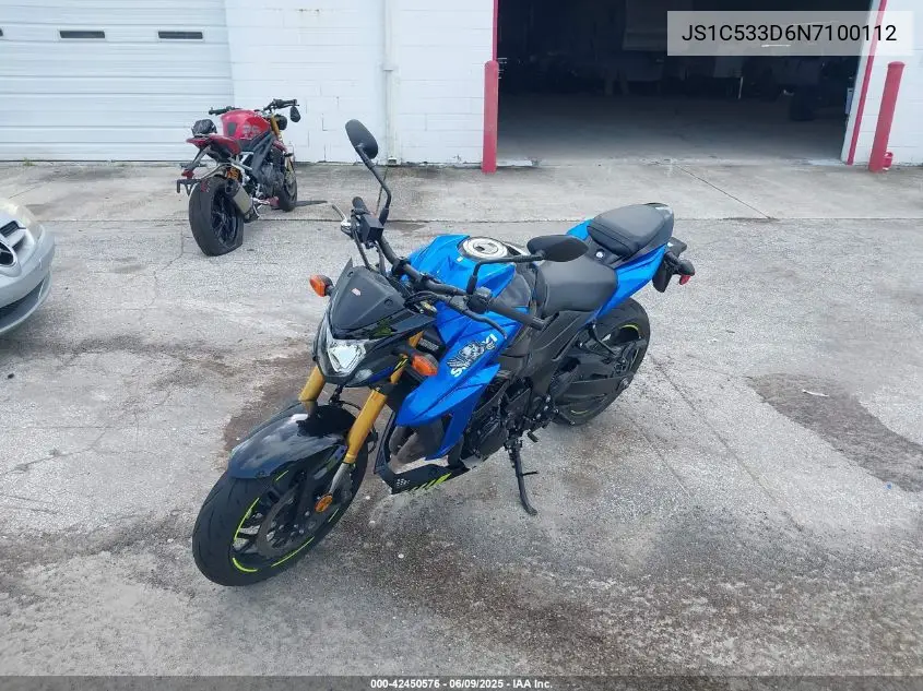 2022 Suzuki Gsx-S750 M/Z VIN: JS1C533D6N7100112 Lot: 42450576