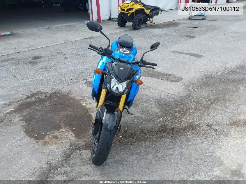 2022 Suzuki Gsx-S750 M/Z VIN: JS1C533D6N7100112 Lot: 42450576