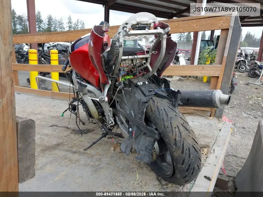 2000 Suzuki Gsx1300 R VIN: JS1GW71A8Y2105070 Lot: 41471487