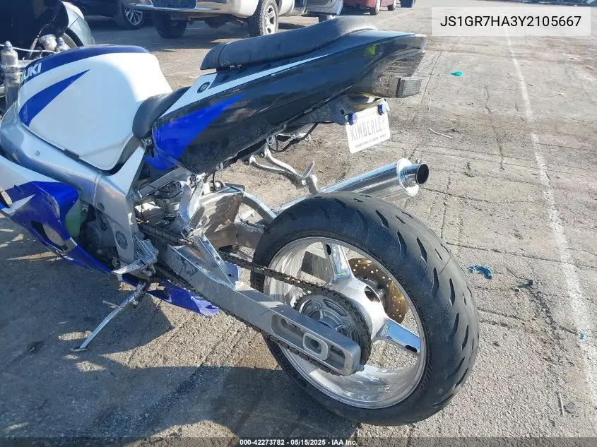 2000 Suzuki Gsx-R750 VIN: JS1GR7HA3Y2105667 Lot: 42273782