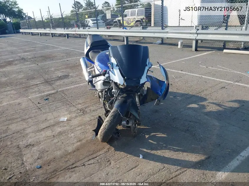 2000 Suzuki Gsx-R750 VIN: JS1GR7HA3Y2105667 Lot: 42273782