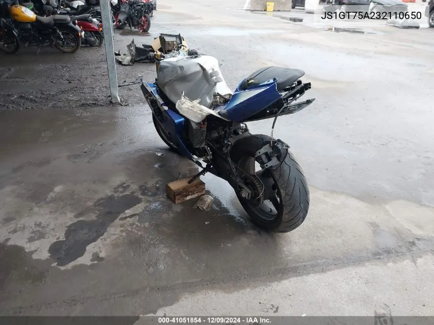 2003 Suzuki Gsx-R1000 VIN: JS1GT75A232110650 Lot: 41051854