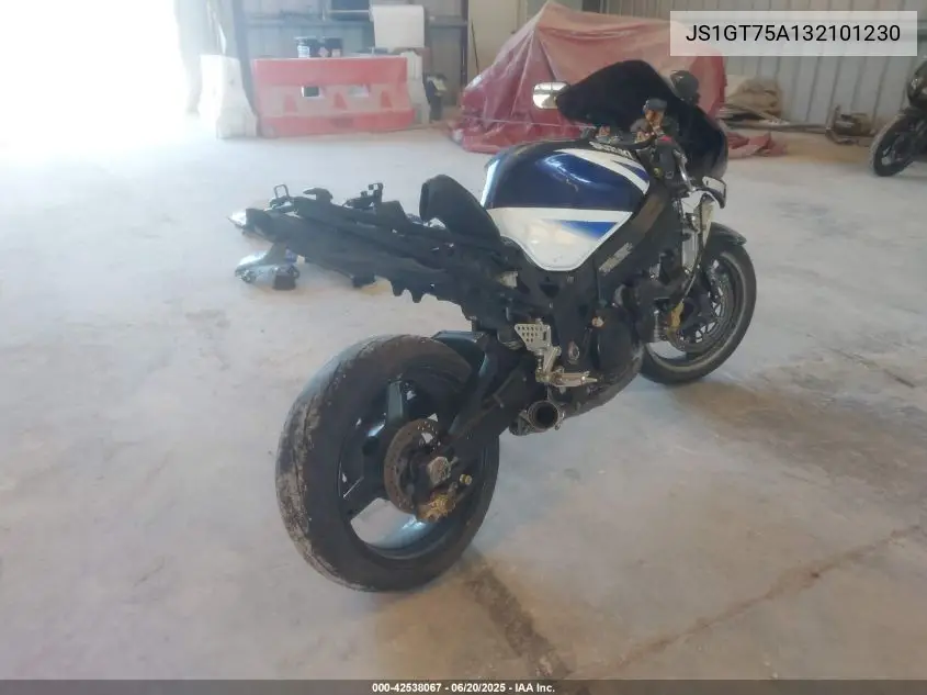 2003 Suzuki Gsx-R1000 VIN: JS1GT75A132101230 Lot: 42538067