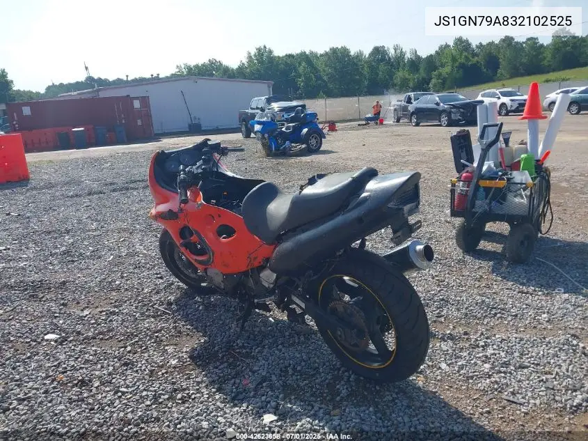 2003 Suzuki Gsx600 F VIN: JS1GN79A832102525 Lot: 42623658