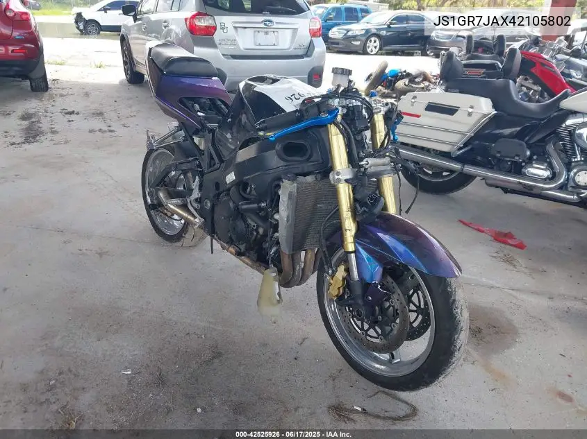 2004 Suzuki Gsx-R750 K VIN: JS1GR7JAX42105802 Lot: 42525926