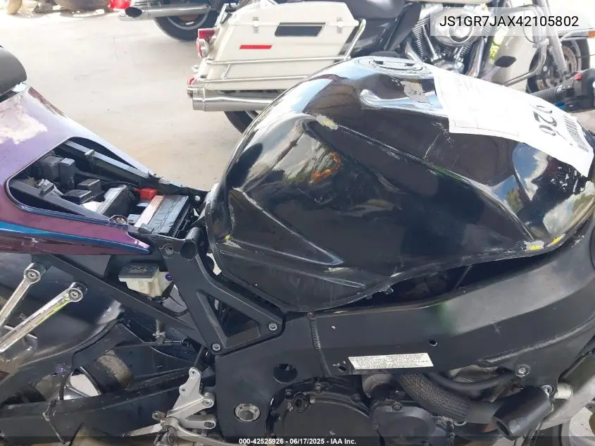 2004 Suzuki Gsx-R750 K VIN: JS1GR7JAX42105802 Lot: 42525926