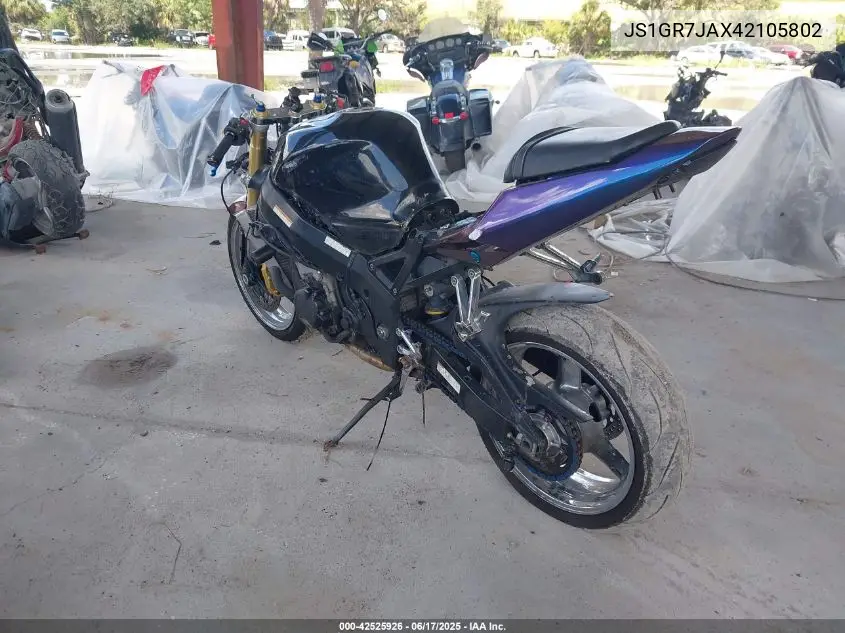 2004 Suzuki Gsx-R750 K VIN: JS1GR7JAX42105802 Lot: 42525926