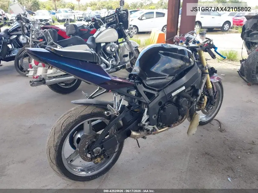 2004 Suzuki Gsx-R750 K VIN: JS1GR7JAX42105802 Lot: 42525926