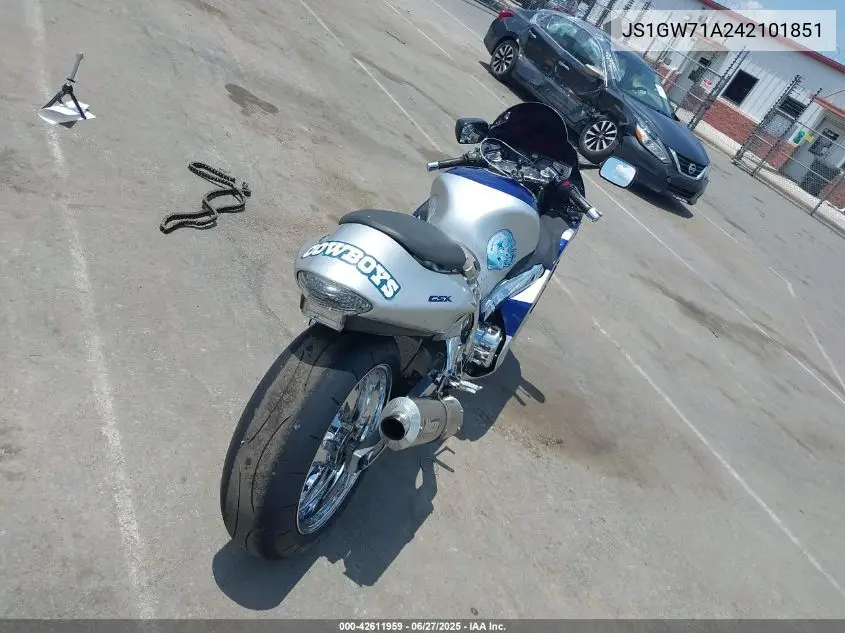2004 Suzuki Gsx1300 R VIN: JS1GW71A242101851 Lot: 42611959