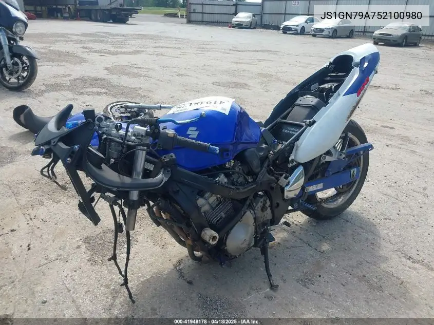 2005 Suzuki Gsx600 F VIN: JS1GN79A752100980 Lot: 41948178