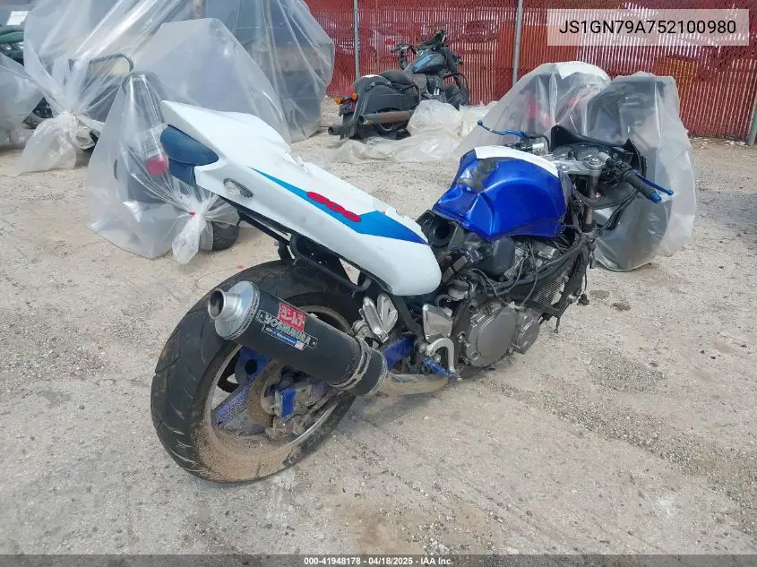 2005 Suzuki Gsx600 F VIN: JS1GN79A752100980 Lot: 41948178