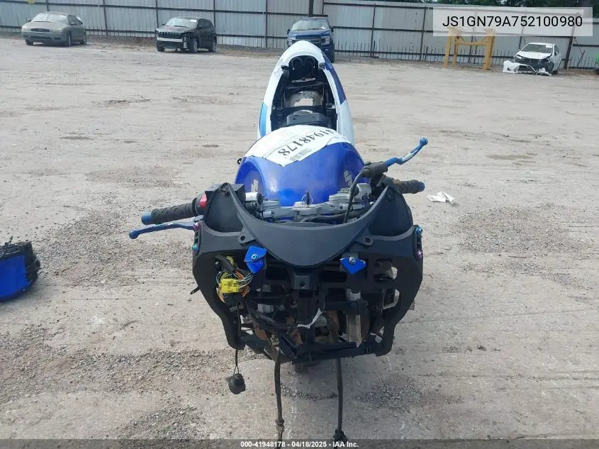 2005 Suzuki Gsx600 F VIN: JS1GN79A752100980 Lot: 41948178