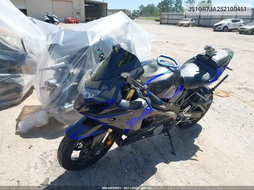 2005 Suzuki Gsx-R750 K VIN: JS1GR7JA252100451 Lot: 42020931