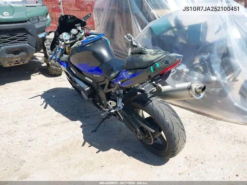 2005 Suzuki Gsx-R750 K VIN: JS1GR7JA252100451 Lot: 42020931