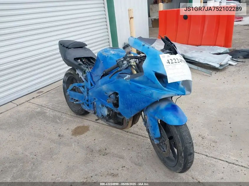 2005 Suzuki Gsx-R750 K VIN: JS1GR7JA752102289 Lot: 42224998