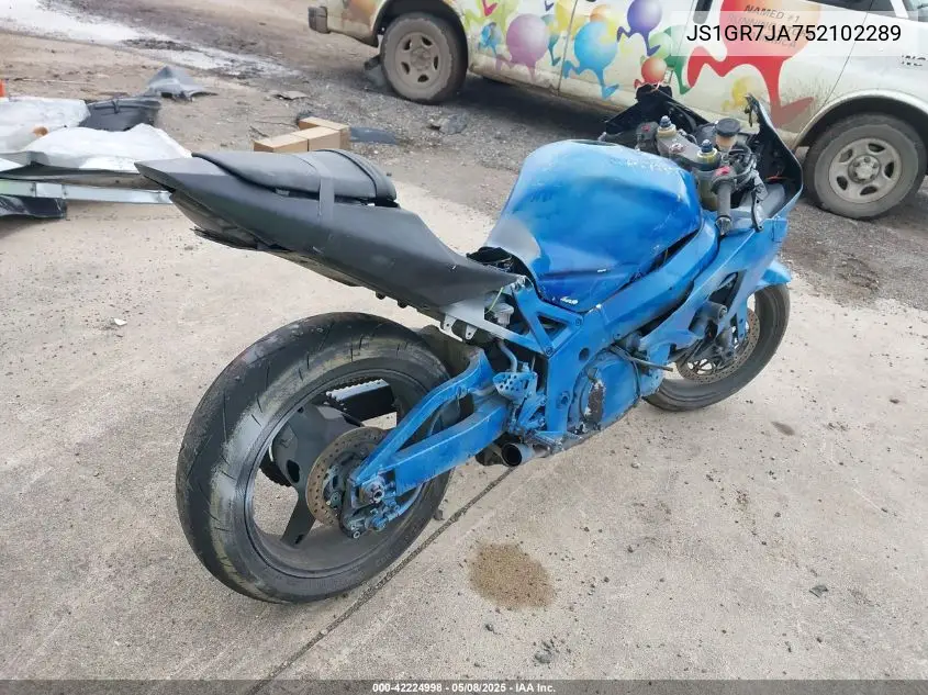 2005 Suzuki Gsx-R750 K VIN: JS1GR7JA752102289 Lot: 42224998