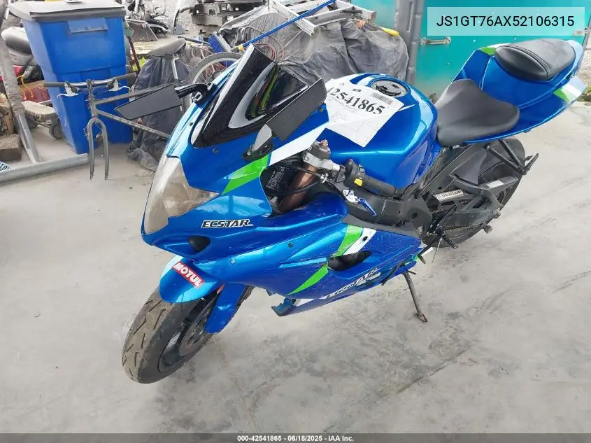 2005 Suzuki Gsx-R1000 VIN: JS1GT76AX52106315 Lot: 42541865