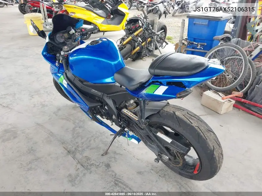 2005 Suzuki Gsx-R1000 VIN: JS1GT76AX52106315 Lot: 42541865