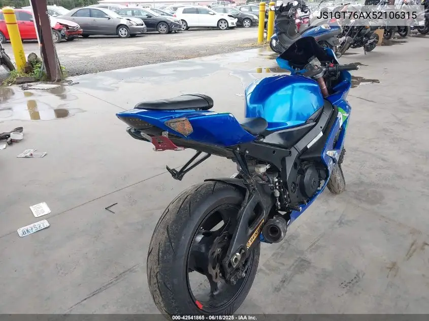 2005 Suzuki Gsx-R1000 VIN: JS1GT76AX52106315 Lot: 42541865