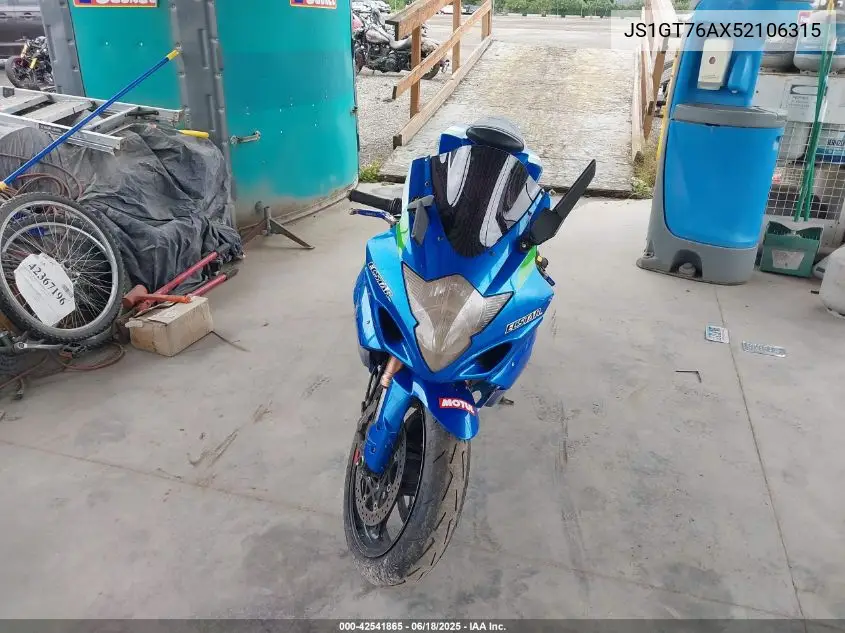 2005 Suzuki Gsx-R1000 VIN: JS1GT76AX52106315 Lot: 42541865