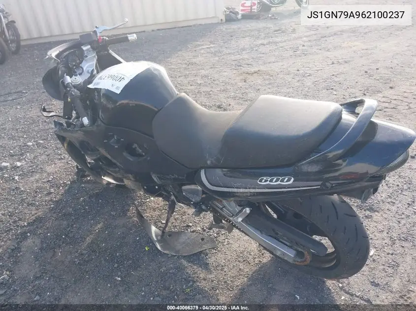 2006 Suzuki Gsx600 F VIN: JS1GN79A962100237 Lot: 40066379