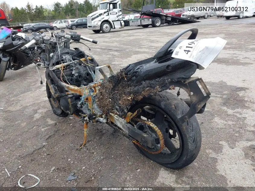 2006 Suzuki Gsx600 F VIN: JS1GN79A862100312 Lot: 41956347