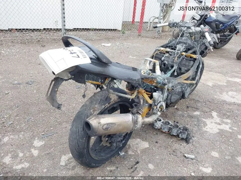 2006 Suzuki Gsx600 F VIN: JS1GN79A862100312 Lot: 41956347