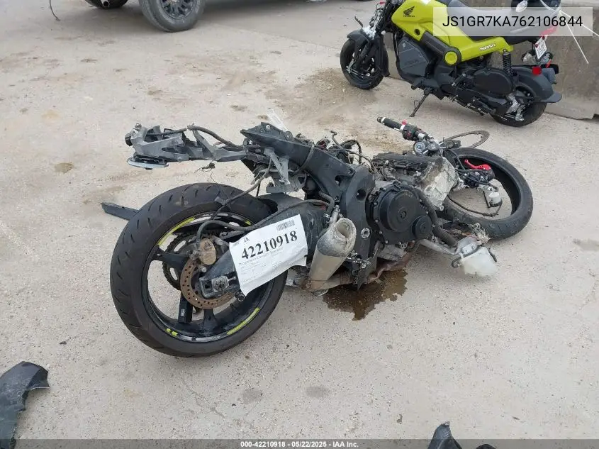 2006 Suzuki Gsx-R750 K6 VIN: JS1GR7KA762106844 Lot: 42210918